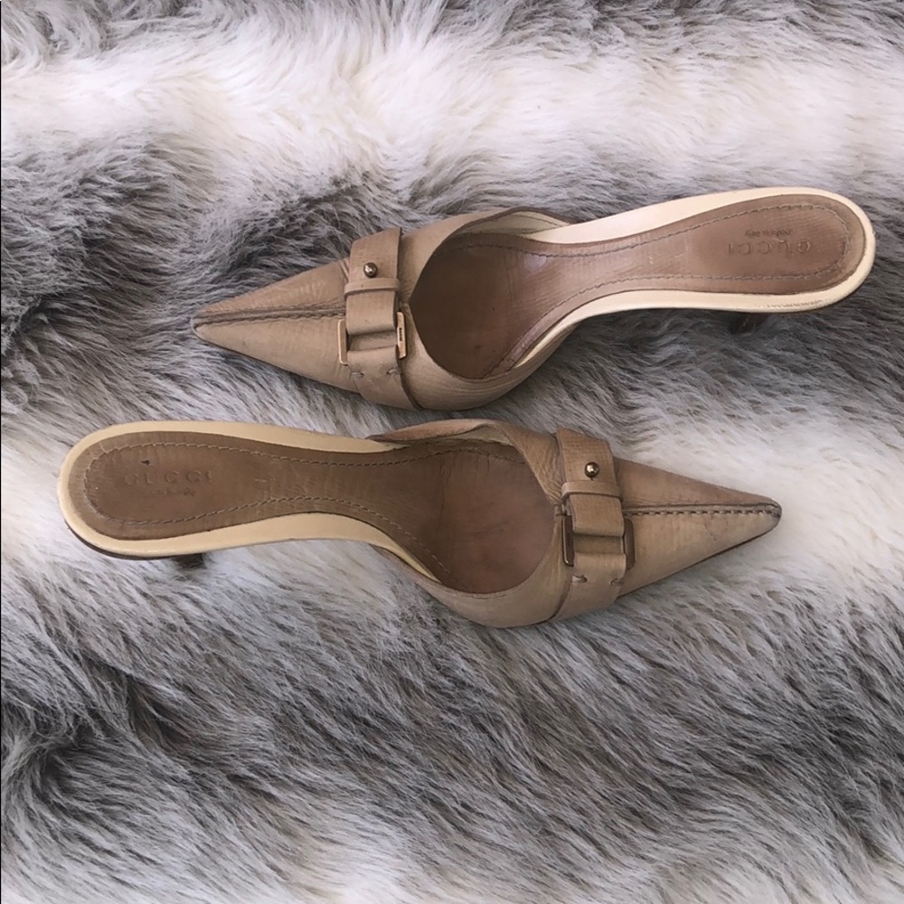 Gucci Tan Mules